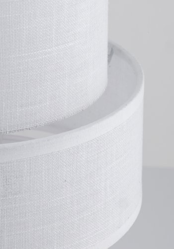 TK Calisto bordlampe - hvid stof og sort metal