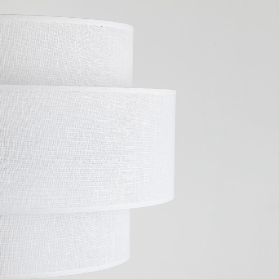 TK Calisto gulvlampe - hvid stof og sort metal