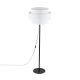 TK Calisto gulvlampe - hvid stof og sort metal