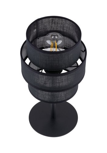 TK Calisto bordlampe - sort stof og sort stl