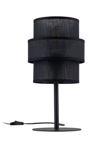 TK Calisto bordlampe - sort stof og sort stl