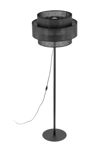 TK Calisto gulvlampe - sort stof og sort stl
