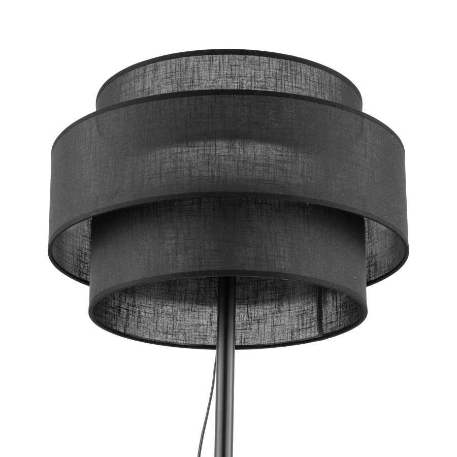 TK Calisto gulvlampe - sort stof og sort stl