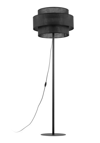 TK Calisto gulvlampe - sort stof og sort stl