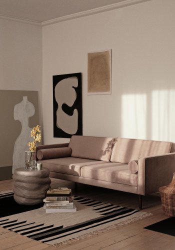 BROSTE COPENHAGEN Earthernware sidebord, rund - fungi gr stentj (44)