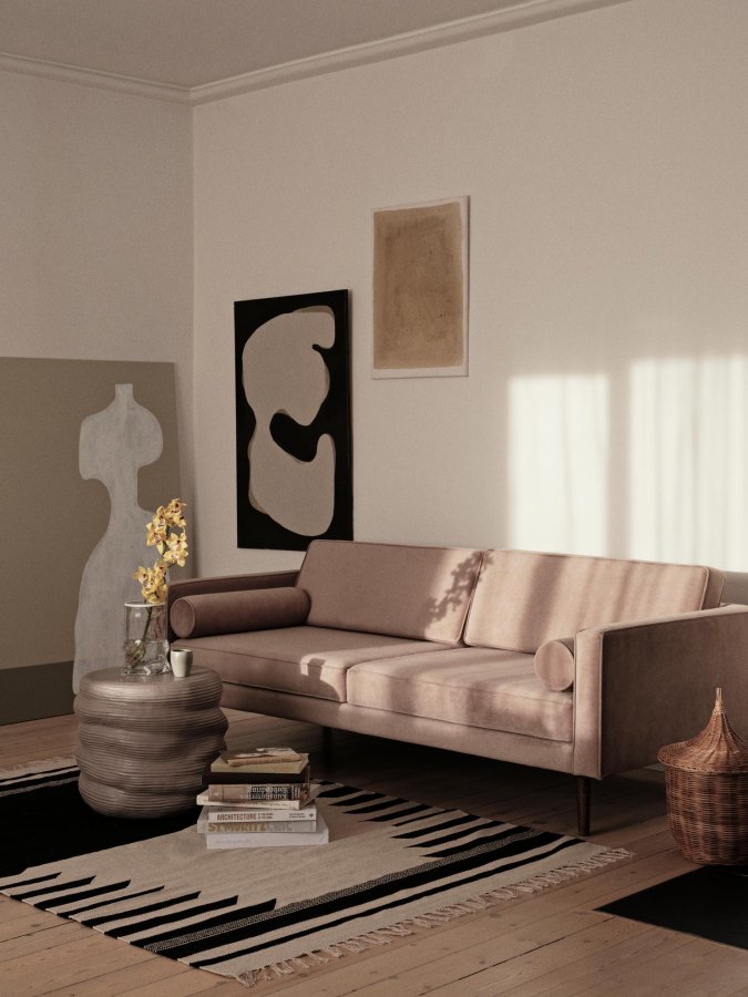 BROSTE COPENHAGEN Earthernware sidebord, rund - fungi gr stentj (44)