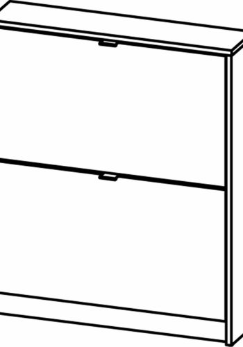 TVILUM Shoes skoskab, m. 2 klaplger med 1 rum - sort folie