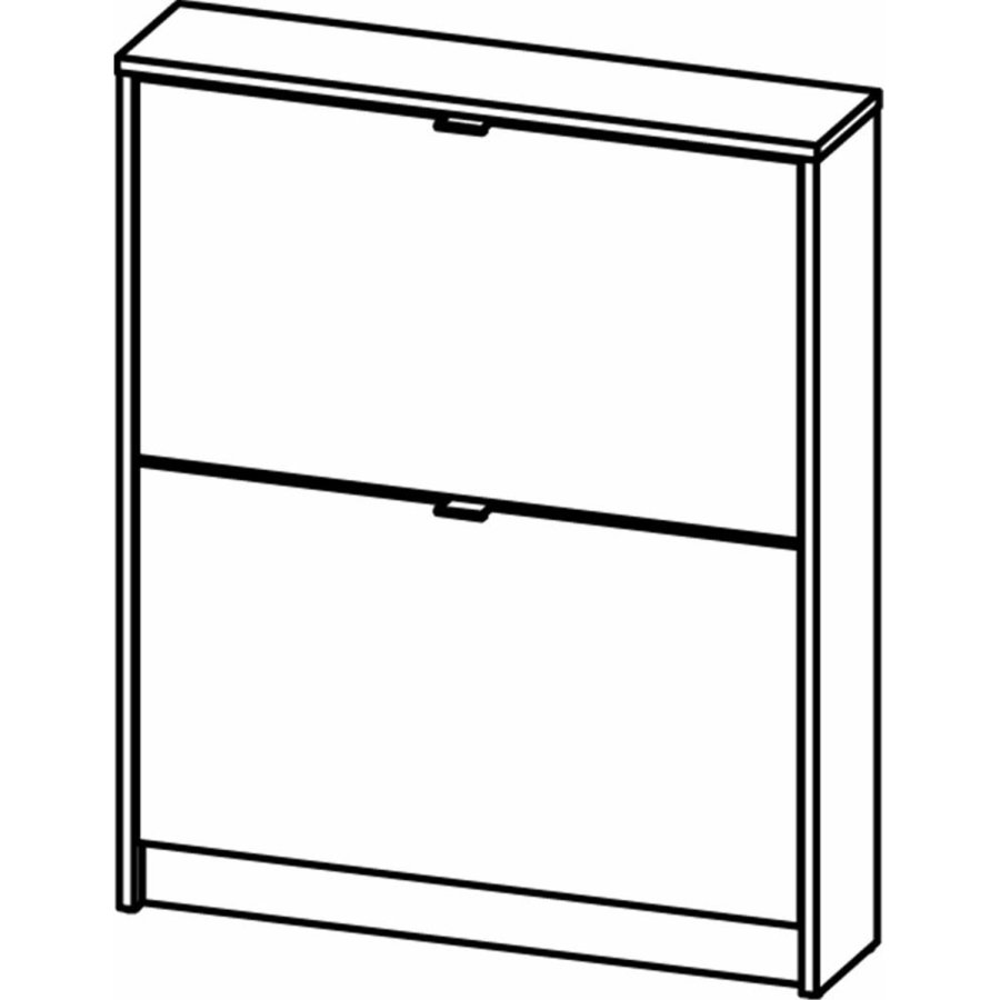 TVILUM Shoes skoskab, m. 2 klaplger med 1 rum - sort folie