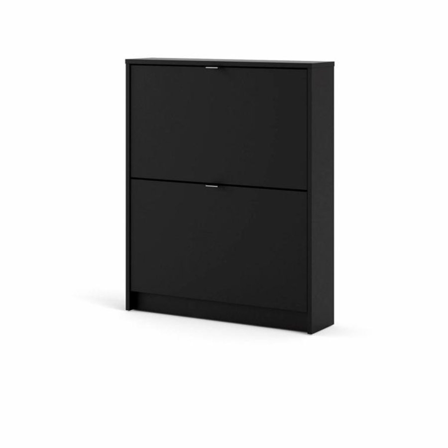 TVILUM Shoes skoskab, m. 2 klaplger med 1 rum - sort folie