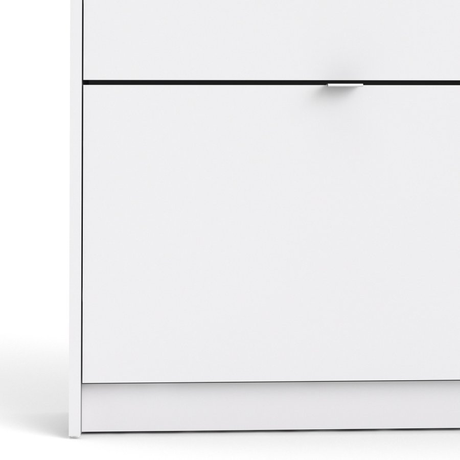 TVILUM Shoes skoskab - hvid tr, m. 4 klaplger 