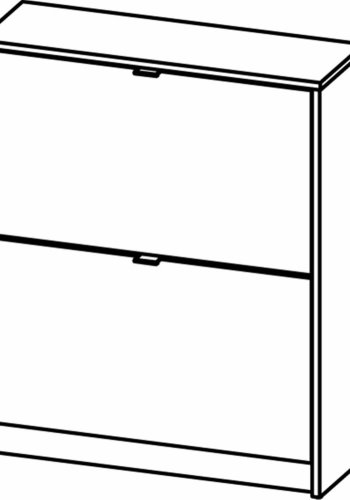 TVILUM Shoes skoskab, m. 2 klaplger med 2 rum - sort folie