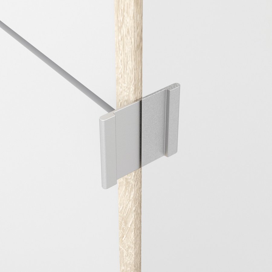 TVILUM Shoes skoskab - natur/hvid hjglans egetrsfinèr/tr, m. 4 klaplger, 1 spejllge og 2 rum