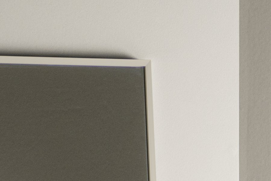 VENTURE DESIGN Orlando gulvspejl, rektangulr - spejlglas og beige aluminium (85x190)