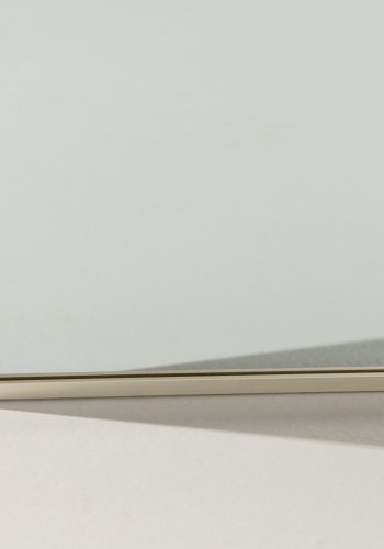 VENTURE DESIGN Orlando gulvspejl, rektangulr - spejlglas og beige aluminium (120x190)