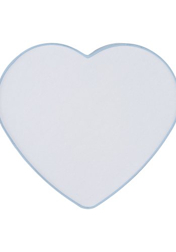 TK Heart brnelampe - bl stof og hvid plastik/metal