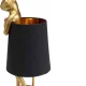KARE DESIGN Animal Rabbit bordlampe - sort linnedhr og guld polyresin/stl (H:50cm)