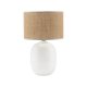 TK Melody bordlampe - natur jute og hvid glas