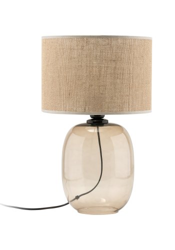 TK Melody bordlampe - natur jute og topas glas