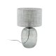 TK Melody bordlampe - grafit stof og grafit glas