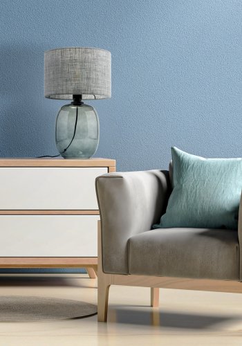 TK Melody bordlampe - grafit stof og grafit glas