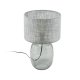 TK Melody bordlampe - grafit stof og grafit glas