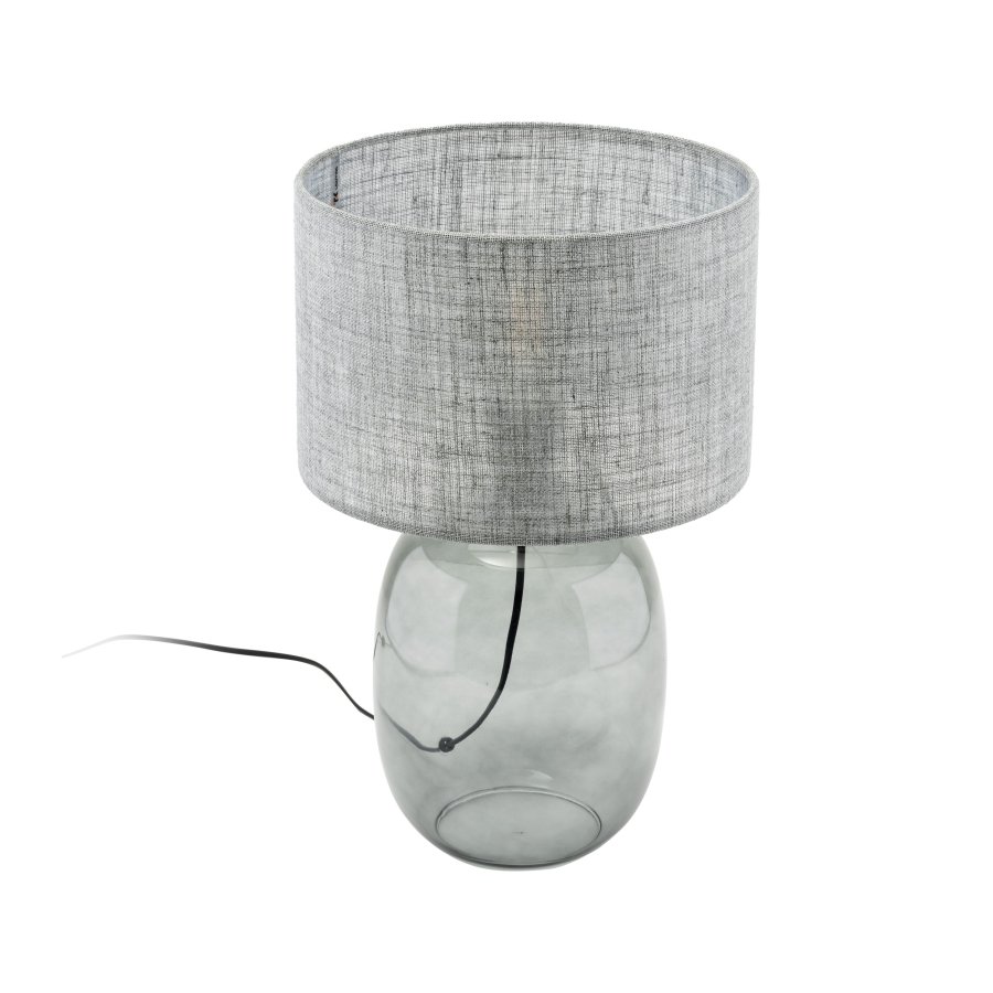 TK Melody bordlampe - grafit stof og grafit glas