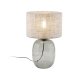 TK Melody bordlampe - grafit stof og grafit glas