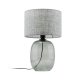 TK Melody bordlampe - grafit stof og grafit glas