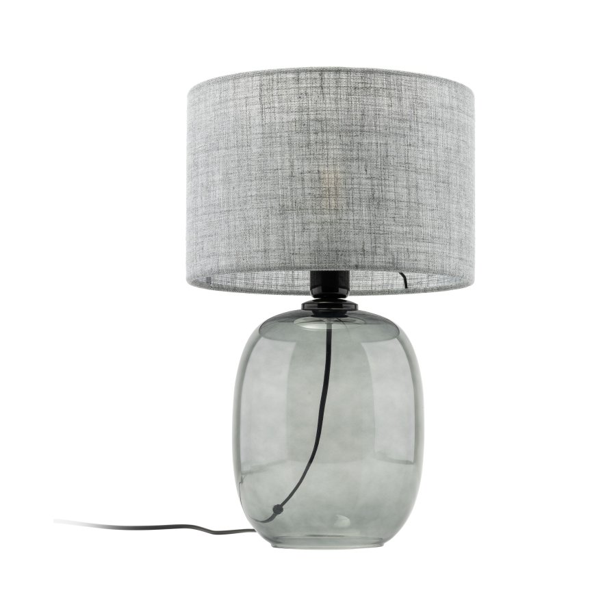 TK Melody bordlampe - grafit stof og grafit glas