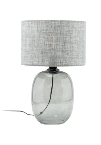 TK Melody bordlampe - grafit stof og grafit glas
