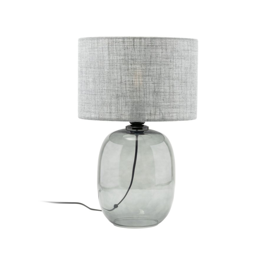 TK Melody bordlampe - grafit stof og grafit glas