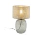 TK Melody bordlampe - grn stof og grafit glas
