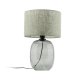 TK Melody bordlampe - grn stof og grafit glas