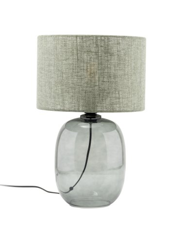 TK Melody bordlampe - grn stof og grafit glas