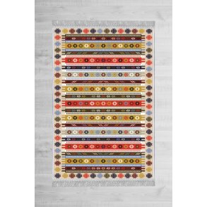 TEPPI ELS1781 Hall gulvtppe, m. mnster, rektangulr - multifarvet fljl stof (80x300)