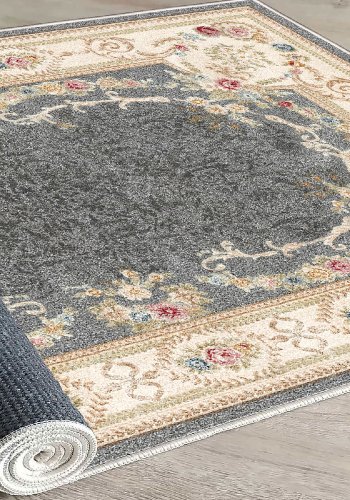 TEPPI ELS1800 gulvtppe, m. mnster, rektangulr - multifarvet fljl stof (160x230)