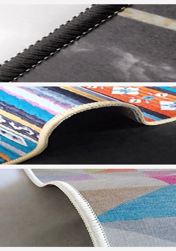 TEPPI ELS1800 gulvtppe, m. mnster, rektangulr - multifarvet fljl stof (160x230)