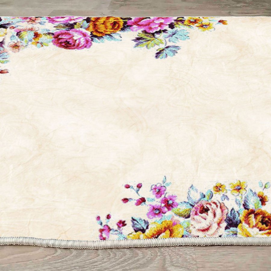 TEPPI ELS1801 gulvtppe, m. mnster, rektangulr - multifarvet fljl stof (160x230)