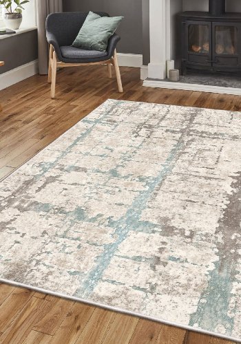 TEPPI ELS2078 gulvtppe, m. mnster, rektangulr - multifarvet fljl stof (160x230)