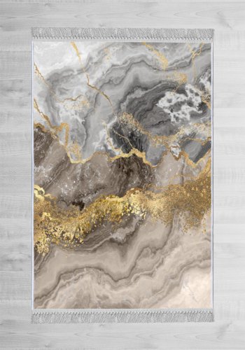 TEPPI ELS2375 Hall gulvtppe, m. mnster, rektangulr - multifarvet fljl stof (100x200)