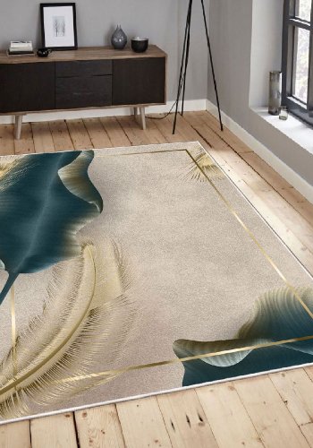 TEPPI Els2435 gulvtppe, rektangulr - multifarvet fljl stof (120x180)