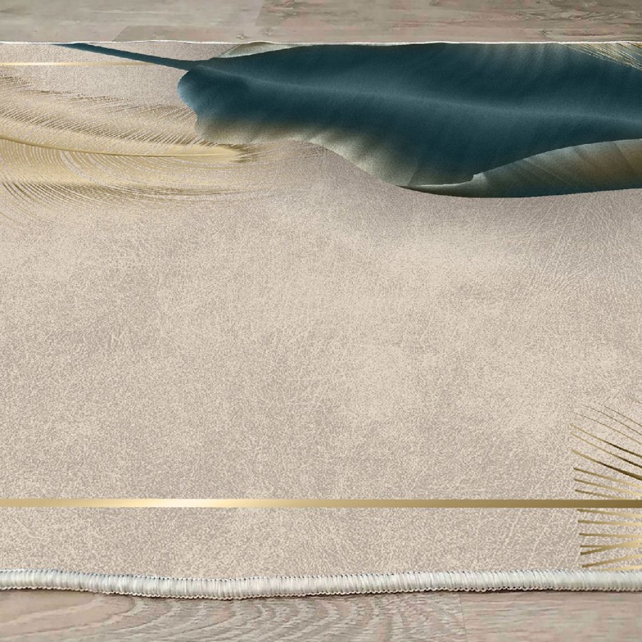 TEPPI ELS2435 gulvtppe, m. mnster, rektangulr - multifarvet fljl stof (140x220)