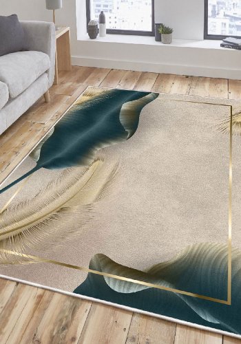 TEPPI Els2435 gulvtppe, rektangulr - multifarvet fljl stof (160x230)