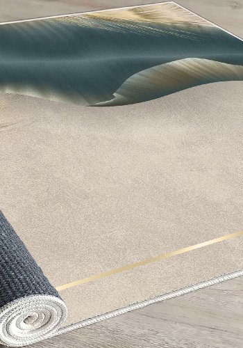 TEPPI ELS2435 gulvtppe, m. mnster, rektangulr - multifarvet fljl stof (180x280)