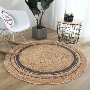 TEPPI WOOPAMUK510 gulvtppe, rund - natur bomuld/polyester (120)