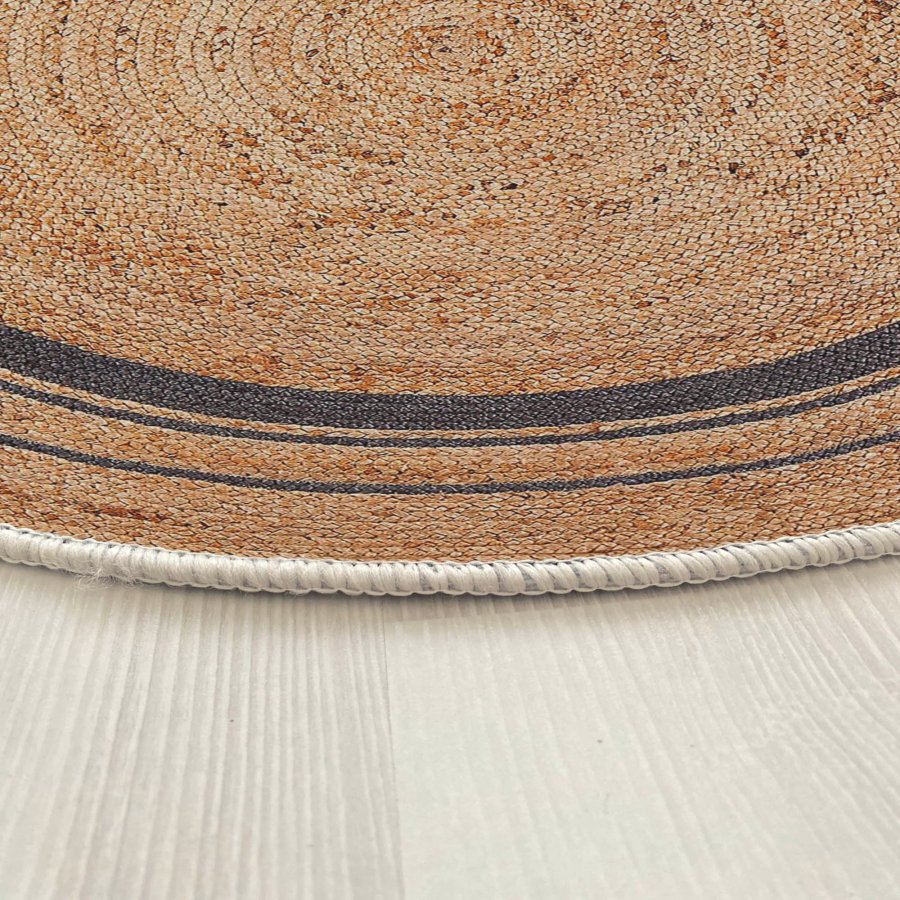 TEPPI WOOPAMUK510 gulvtppe, rund - natur bomuld/polyester (120)