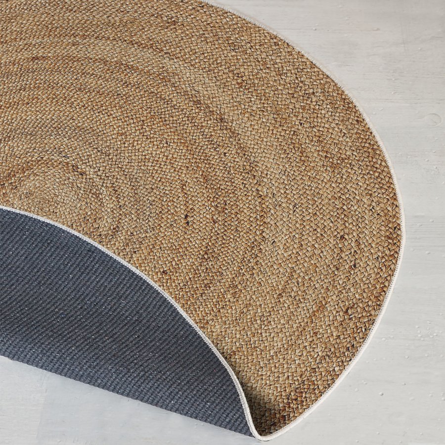 TEPPI WOOPAMUK521 gulvtppe, rund - natur bomuld/polyester (90)