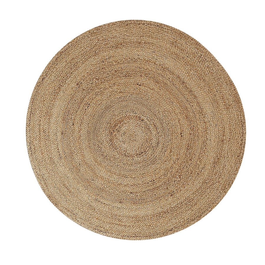 TEPPI WOOPAMUK521 gulvtppe, rund - natur bomuld/polyester (120)