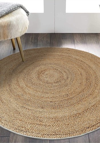 TEPPI WOOPAMUK521 gulvtppe, rund - natur bomuld/polyester (140)