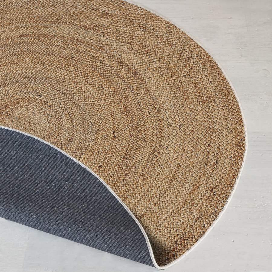 TEPPI WOOPAMUK521 gulvtppe, rund - natur bomuld/polyester (180)